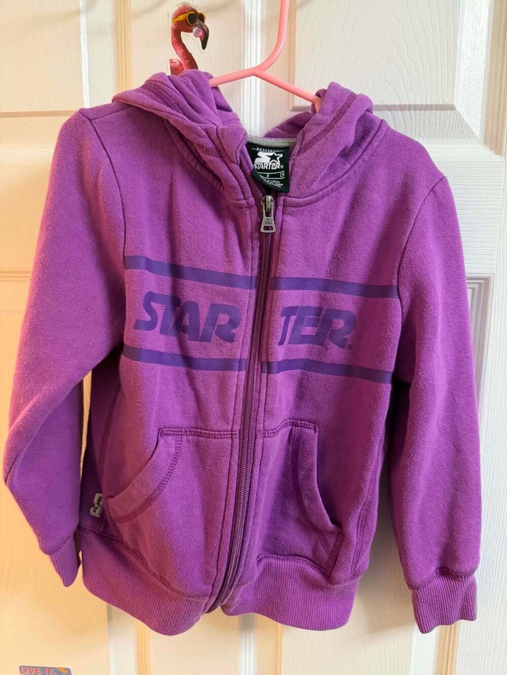 Starter Girls Purple Logo Full-Zip Fleece Hoodie